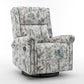 360 Degree Swivel Manual Rocker Recliner Chair - Floral