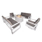 Aluminum Patio Furniture Set with 55.12‘’ Fire Pit Table