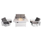 Aluminum Patio Furniture Set with 55.12‘’ Fire Pit Table