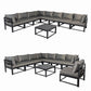 Aluminum Outdoor Sectional Conversation Furniture Set