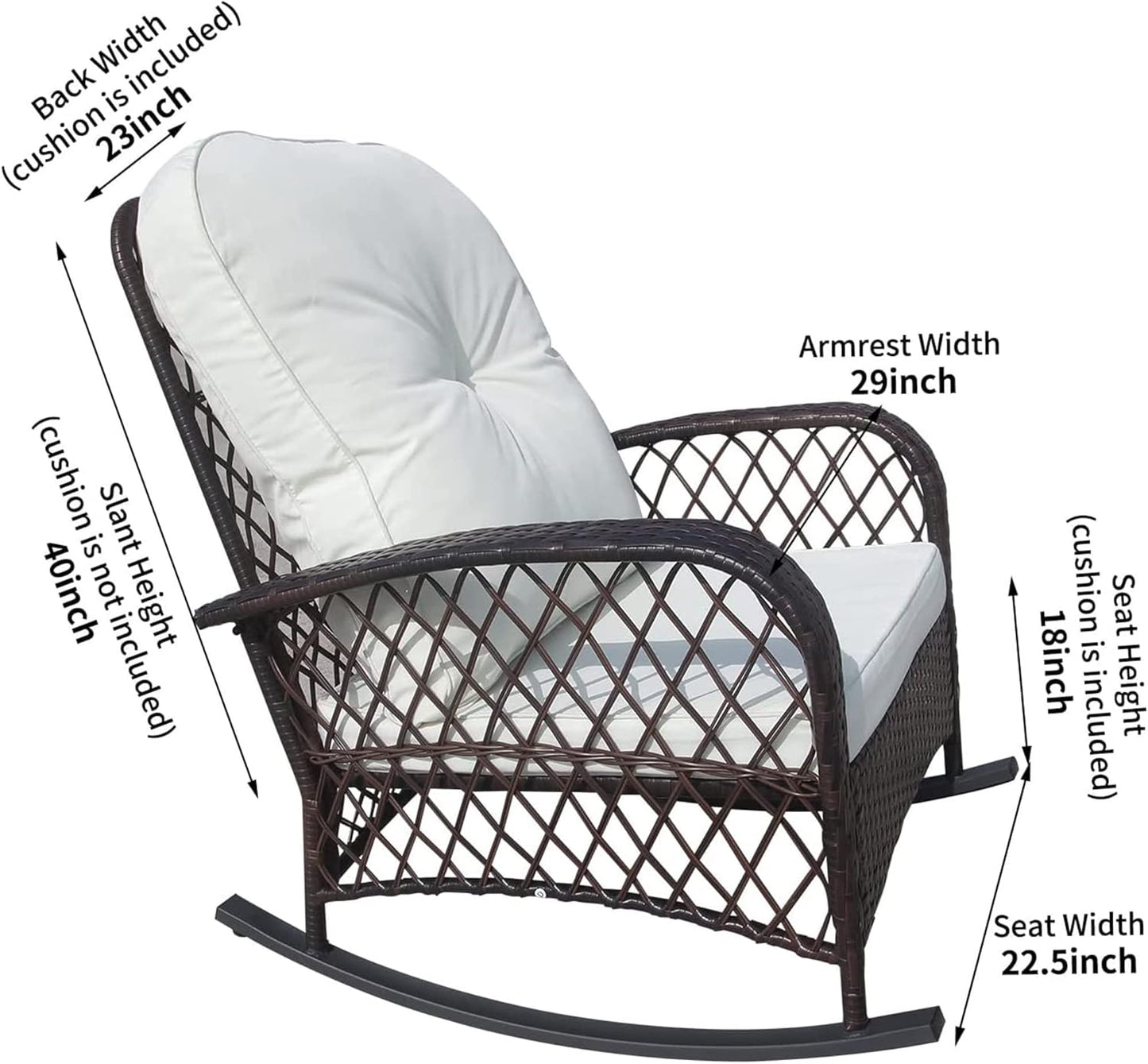 Patio Rattan Rocking Chair