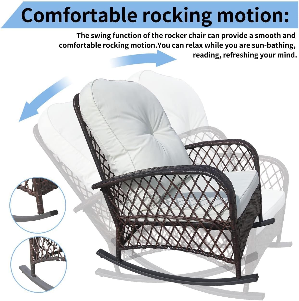 Patio Rattan Rocking Chair