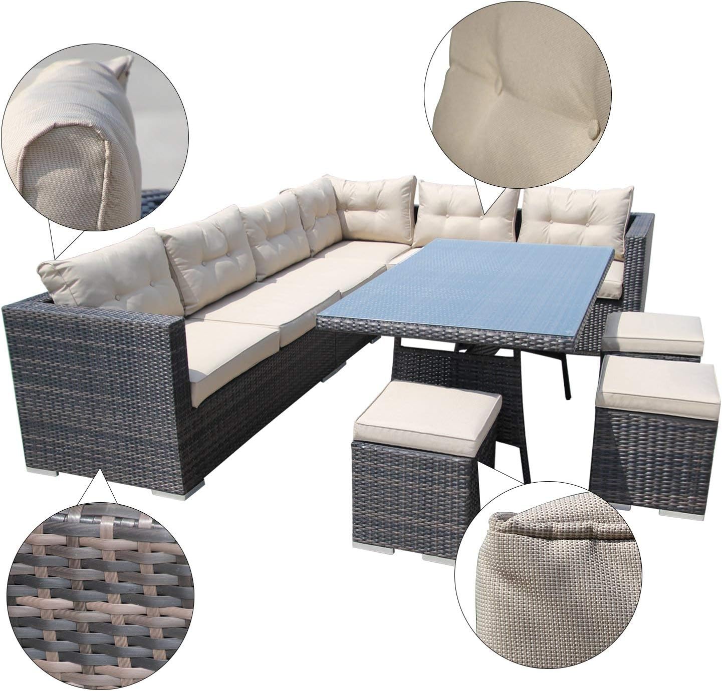 9 Seater Patio Conversation Set