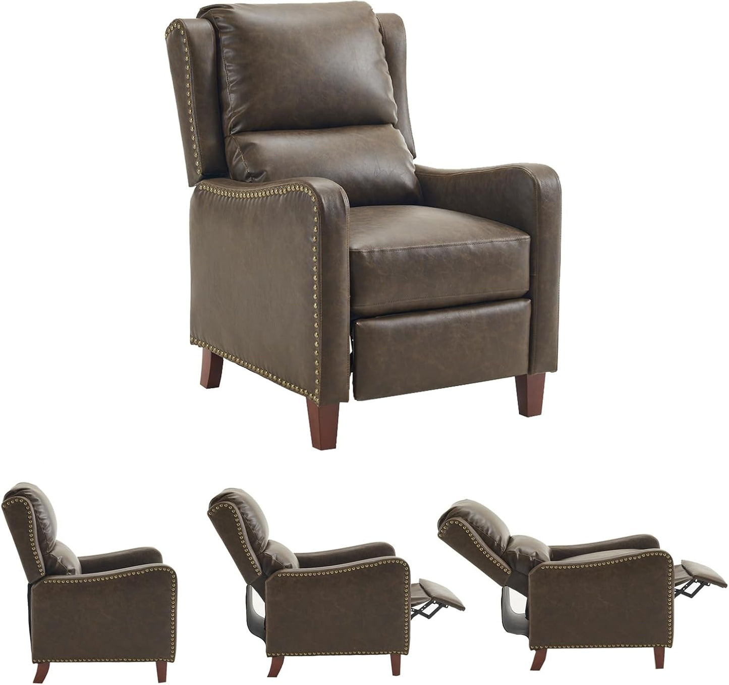 PU Leather Pushback Recliner Chair