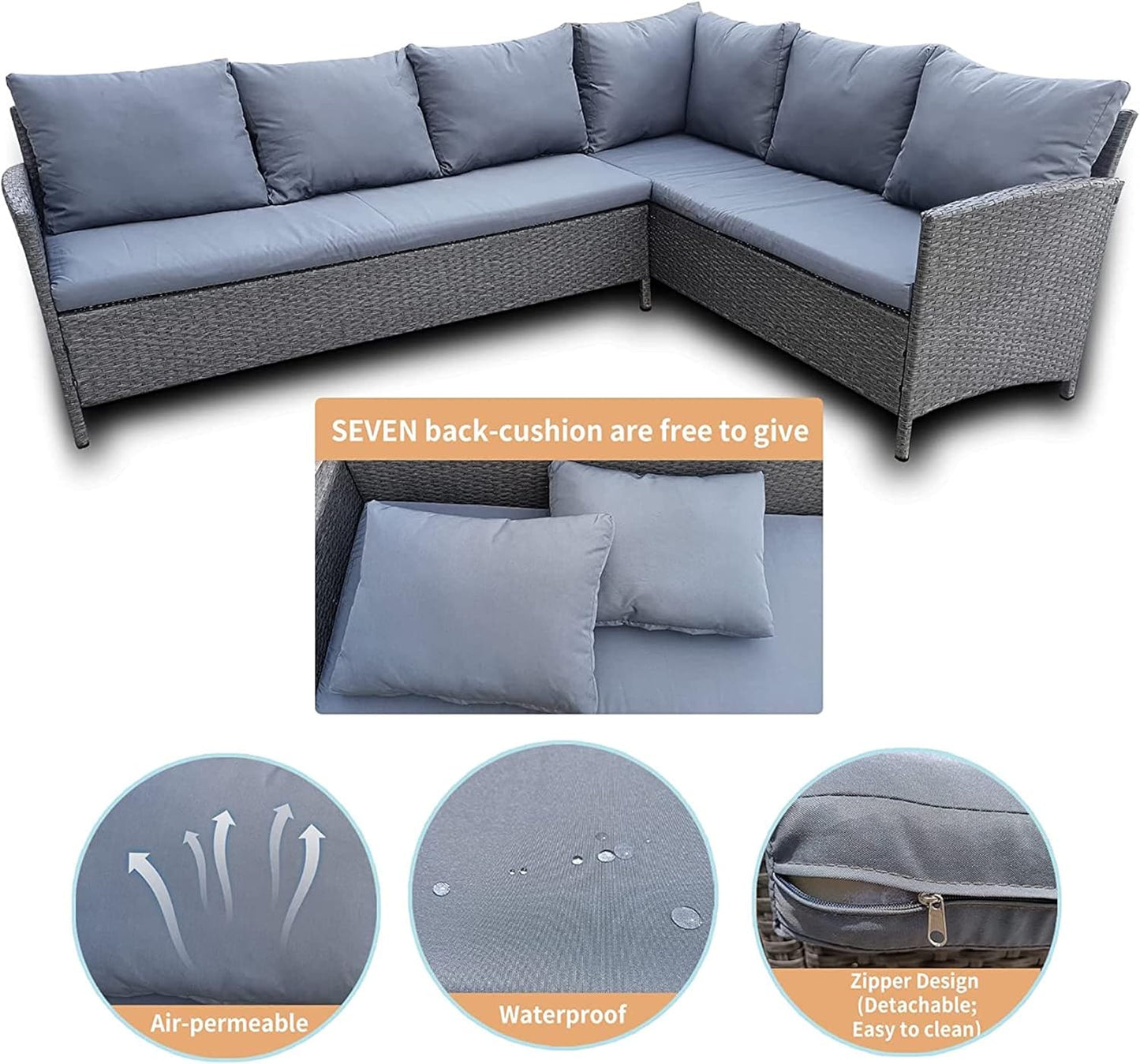 4-Piece Patio Sofa Furniture Set