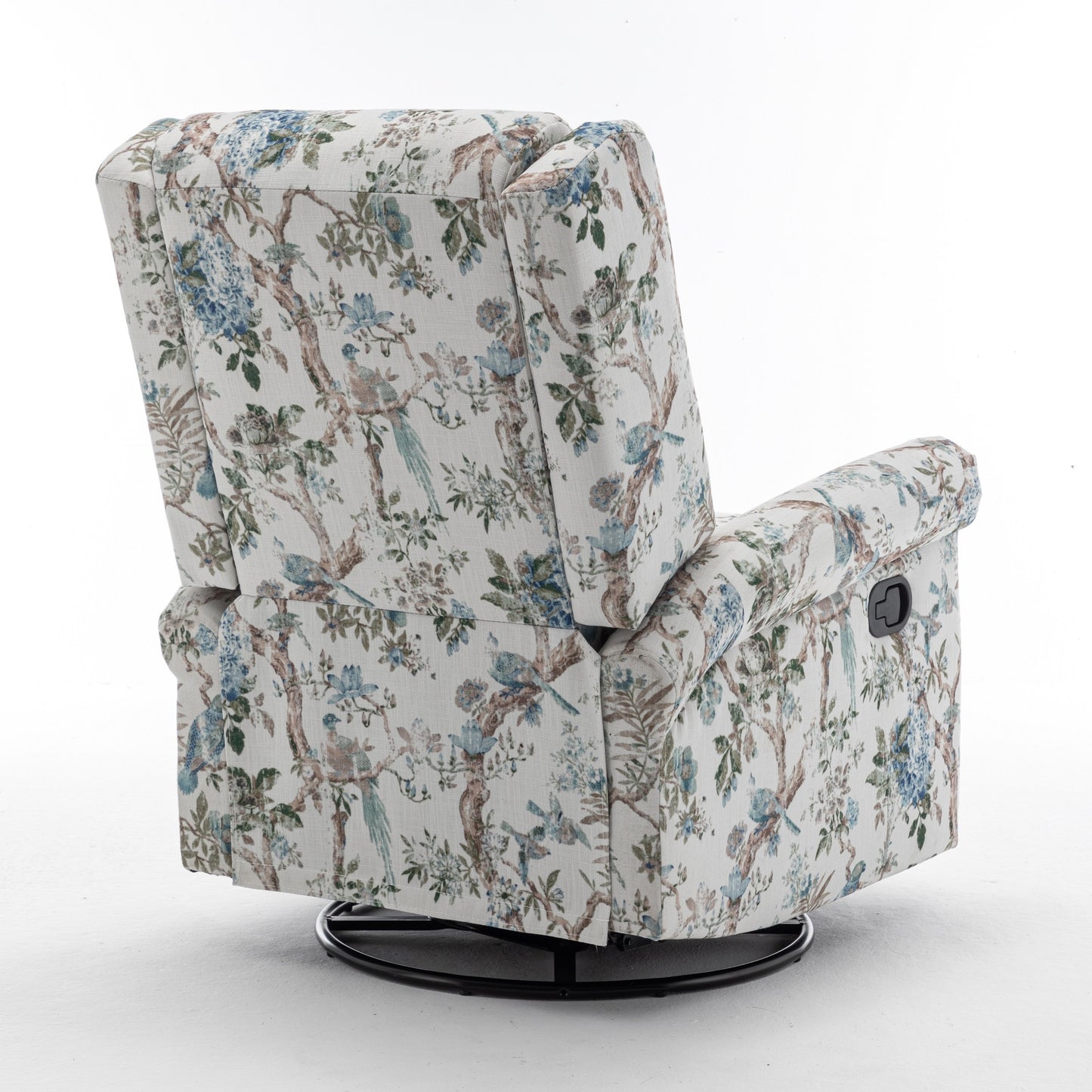 360 Degree Swivel Manual Rocker Recliner Chair - Floral