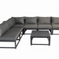 Aluminum Outdoor Sectional Conversation Furniture Set