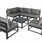 Aluminum Outdoor Sectional Conversation Furniture Set