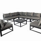 Aluminum Outdoor Sectional Conversation Furniture Set