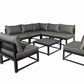 Aluminum Outdoor Sectional Conversation Furniture Set