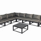 Aluminum Outdoor Sectional Conversation Furniture Set