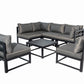 Aluminum Outdoor Sectional Conversation Furniture Set