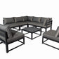 Aluminum Outdoor Sectional Conversation Furniture Set