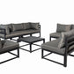 Aluminum Outdoor Sectional Conversation Furniture Set