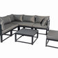 Aluminum Outdoor Sectional Conversation Furniture Set