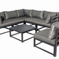 Aluminum Outdoor Sectional Conversation Furniture Set