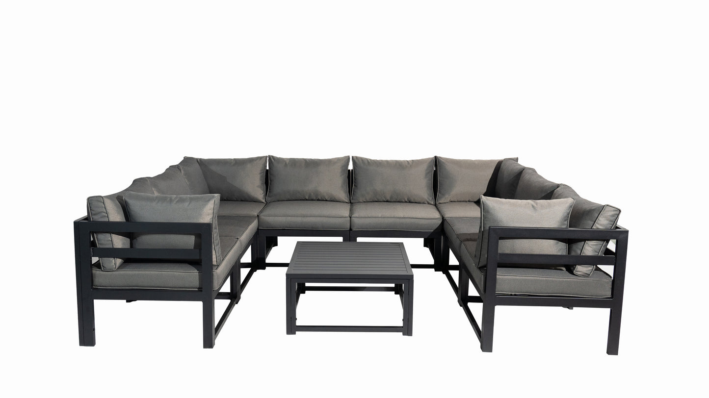 Aluminum Outdoor Sectional Conversation Furniture Set