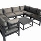 Aluminum Outdoor Sectional Conversation Furniture Set