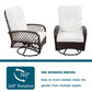 5 Piece Outdoor Wic Dining Set-2 Armchair + 2 Swivel Chair