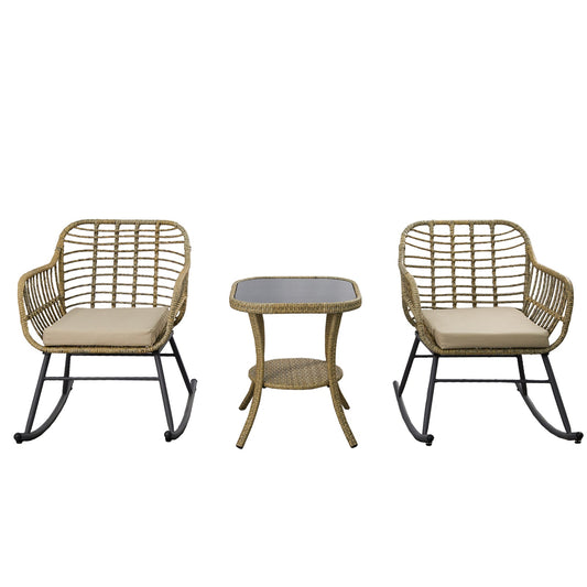 3 Piece Rocking Chairs Set