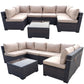 7 Pieces Wicker Sectional Sofa Sets