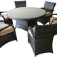 7 Piece Patio Rattan Furniture Sets-(6 Seaters +1 Table)